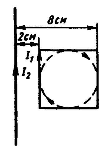 Задача 29 в из задачника Бессонова. Магнитная индукция в рамке с учетом магнитного поля