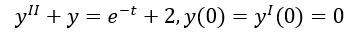 Найти частное решение дифференциального уравнения, используя преобразование Лапласа