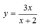 Дана функция y = 3x / x+2 (рис) <br />Требуется: <br />1) установить, является ли данная функция непрерывной или разрывной при значениях аргумента  x1 = -2 и  x2 = 3 <br />2) найти  односторонние пределы в точках разрыва; <br />3) построить график данной функции на отрезке [–6; 6].