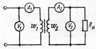 Напряжение на входе однофазного трансформатора U1 = 100 В, ток в первичной цепи I1 = 10 А. Коэффициент полезного действия 0.9. Вольтметр во вторичной цепи показывает напряжение U2 = 450 В. Определить показания амперметра во вторичной цепи, сопротивление нагрузки.
