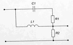 Необходимо:<br /> 1)	Рассчитать параметры реактивных элементов. <br />2)	Построить векторную диаграмму цепи на частоте f0 = 1 кГц. <br />3)	Рассчитать токи в и напряжения цепи (на частоте f0 = 1 кГц) методом комплекс-ных амплитуд. <br />4)	Найти: <br />a.	Комплексную частотную характеристику передачи цепи по напряжению Ku(jω) <br />b.	Амплитудно-частотную характеристику (АЧХ) цепи Ku=|Ku(jω)| и постро-ить ее график. <br />c.	Фазо-частотную характеристику (ФЧХ) цепи φ = arg(Ku(jω)) построить ее график <br />d.	По графикам определить частоты характерных точек <br />5)	Выполнить моделирование цепи в среде Multisim <br />Сопротивления элементов: R1 = 100 Ом, R2 = 50 Ом <br />На частоте f0 = 1 кГц: X<sub>L1</sub> = 50 Ом, X<sub>C1</sub> = 100 Ом.