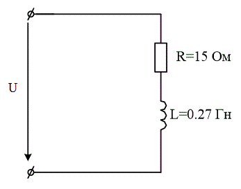 Цепь состоит из последовательно соединенных резистора и катушки индуктивности. <br />U=22 B; f=50 Гц; L=0.27 Гн; R=15 Ом    <br /> 1.Рассчитать емкость конденсатора (мкФ), который нужно включить в цепь для получения: <br />А) резонанса токов; <br />Б) резонанса напряжений. <br /> Определить ток и мощность цепи. <br />Собрать цепи со своими данными в Electronics WorkBench. <br />2. Как изменится режим работы цепи, если f=25 Гц, 100 Гц? Как при этом изменится мощность цепи?