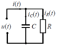 Дана параллельная RС-цепь, питаемая гармоническим напряжением u(t) = Um cos ωt, U<sub>m</sub> = 70 В, R = 150 Ом, L = 90 мГн, ω = 2000 рад/с. Определите величины полной (ВА), активной (Вт) и реактивной мощностей (ВАР) в данной цепи.