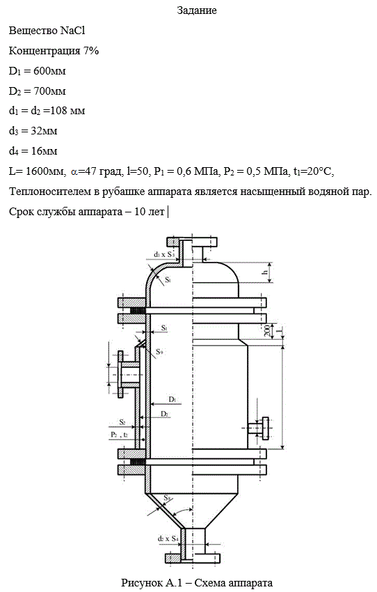 Расчет реактора с мешалкой (курсовая работа, вариант 8)