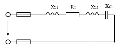 Неразветвленная цепь переменного тока, показанная на соответствующем рисунке, содержит активные и реактивные сопротивления, величины которых заданы в таблице. Кроме того, известна одна из дополнительных величин (U, I, P, Q, S). Определить следующие величины, если они не заданы в таблице вариантов: 1) полное сопротивление цепи Z; 2) напряжение U, приложенное к цепи; 3) силу тока в цепи; 4) угол сдвига фаз φ (величину и знак); 5) активную Р, реактивную Q, и полную S мощности, потребляемые цепью. <br /> Вариант 5   <br />Дано: R1 = 16 Ом, XL1 = 15 Ом, XL2 = 5 Ом, XC1 = 8 Ом, QL1 = 135 ВАр