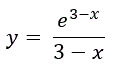Провести полное исследование функции и построить ее график y= e<sup>3-x </sup>/ 3-x