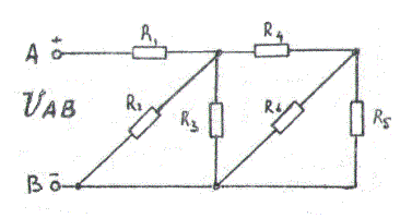 Цепь постоянного тока содержит резисторы, соединенные смешанно. Схема цепи с указанием резисторов приведена на рисунке 1. Всюду индекс тока или напряжения совпадает с индексом резистора, по которому проходит этот ток или на котором действует это напряжение. Например, через резистор R3 проходит ток I3 и на нем действует напряжение U3. <br />R1=3 Ом; R2=6 Ом; R3=6 Ом; R4=3 Ом; R5=12 Ом; R6=4 Ом; U4=12 В. <br />Определить токи во всех элементах схемы и напряжение на каждом элементе схемы, мощность, потребляемую всей цепью, а также расход электрической энергии за 10 часов работы.