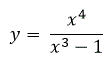 Исслеедовать методом дифференциального исчисления функцию y = x<sup>4</sup>/x<sup>3</sup>-1  и используя результаты исследования построить ее график.