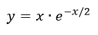 Исследовать функцию y= x · e<sup>-x/2</sup><br /> о
