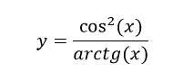 Найти производную dx/dy данной функции y=cos<sup>2</sup>⁡(x)/(arctg(x))