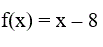 Разложить данную функцию f(x) = x – 8 в ряд Фурье на данном интервале -4 < x < 4