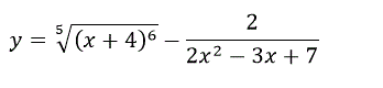 Найти производную y=5√((x+4)<sup>6</sup>)-(2/(2x<sup>2</sup>-3x+7))