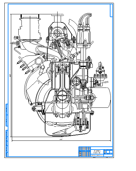 Двигатель 4Ч 8,4/7,6 (файл формата CDW)