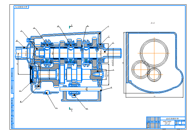 Коробка передач общий вид УАЗ-31512 (файл формата CDW)