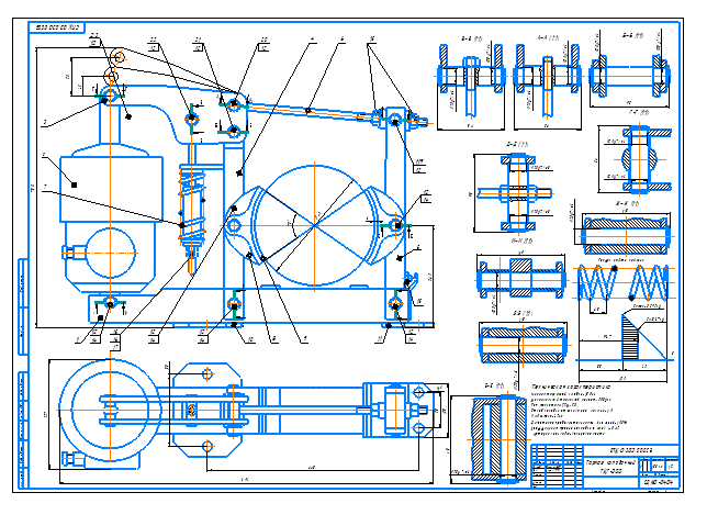Тормоз колодочный ТКГ-300 + спецификация (2 файла формата CDW и SPW)         