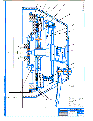 Сцепление автомобиля ЗИЛ-130 (файл формата CDW)