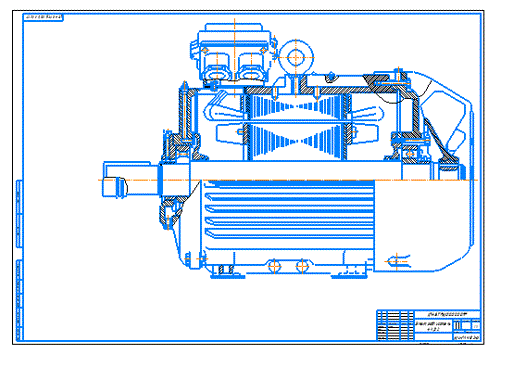 Электродвигатель 4А132 (файл формата CDW)       