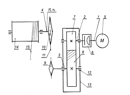 Привод барабана лебедки (курсовая работа)<br /> Вариант 8<br />P4 = 2.6 кВт, n4 = 60 об/мин