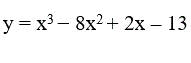 Записать уравнение касательной к кривой y = x<sup>3</sup> − 8x<sup>2</sup> + 2x – 13 в точке с абсциссой x=2