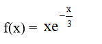 Разложить в ряд Маклорена функцию f(x). Указать область сходимости полученного ряда к этой функции. <br /> f(x) = xe<sup>-x/3</sup>
