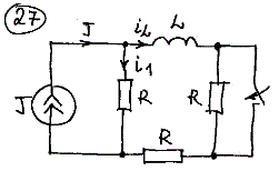 Операторным методом определить ток i1(t)<br />Построить кривую i1(t)