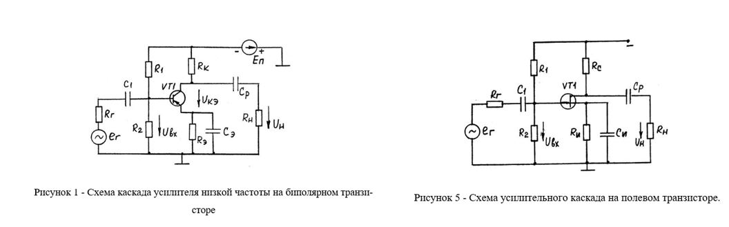 Расчетно-графическая работа на тему: «Расчет параметров и режимов работы транзисторных каскадов усилителя низкой частоты»