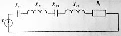 <b>Электрические цепи однофазного переменного тока соединенные последовательно</b>   <br />Найти: ток, напряжение, мощность и построить векторную диаграмму.   <br />Вариант 10<br /> R1 = 40 Ом, XL1 = 30 Ом, XL2 = 20 Ом, XC1 = 12 Ом, XC2 = 8 Ом, S = 1000 ВА