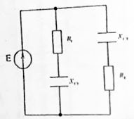 <b>Электрические цепи однофазного переменного тока соединенные параллельно</b><br />Найти: ток, напряжение, мощность и построить векторную диаграмму.  <br />R1 = 4 Ом, R2 = 6 Ом, XC1 = 3 Ом, XC2 = 8 Ом, I1 = 10 A
