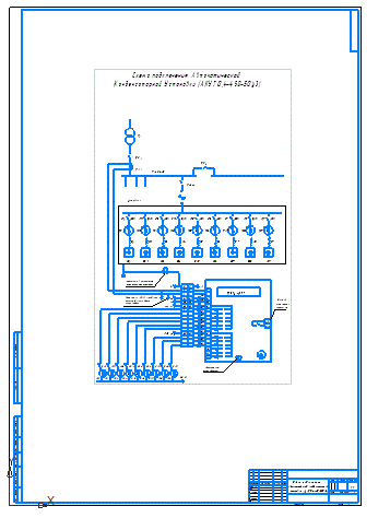 Схема подключения автоматической конденсаторной установки АКУТ 0,4-450-50у3 <br />  (файл формата CDW)       