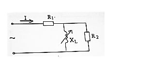 Построить годограф общего тока I при изменении индуктивного сопротивления X<sub>L</sub> от 0 до ∞