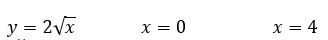 Найти объем фигуры вращения, ограниченной линиями  y=2√x, x=0, x=4        