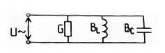 Определить ток в неразветвленной части цепи в момент резонанса при U = 100 В, G = 0,1 Сим.