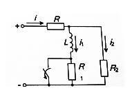 Определить закон изменения тока i<sub>1</sub>  в цепи при переходном процессе, вызванном размыканием ключа, классическим методом, если  R<sub>1</sub> = R<sub>2</sub> = 20 Ом.