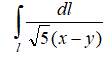 Вычислить криволинейные интегралы по длине дуги., где l–отрезок АВ; А(0;4), В(4;0).