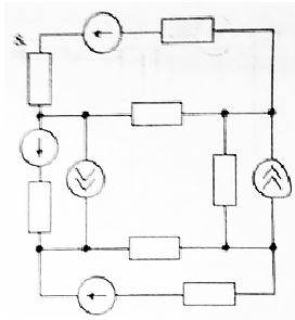 Составление уравнений по методу контурных токов, узловых напряжений и эквивалентного генератора <br />Вариант 8