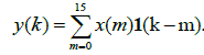 Гармонический сигнал  x(t) = cos2πf<sub>0</sub>t дискретизуется так, что на периоде образуется 8 от- счетов, ω<sub>0</sub>Δt = π/4 или v<sub>0</sub> = 1/ 8. <br /> 1. Изобразить последовательность x(k) и ее спектр. <br /> 2. Найти и изобразить по модулю ДВПФ последовательности