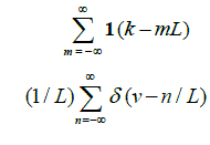 Доказать, что ДВПФ последовательности единичных импульсов с периодом L  есть последовательность δ-функций с периодом 1/L (площади равны 1/L)