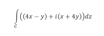 Вычислить, где контур С - незамкнутая ломанная, соединяющая точки 0(0,0), A(4,4) U B(0,8).