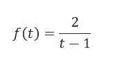 Найти изображения функций f(t) = 2/(t-1)