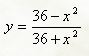Исследуйте функцию и постройте ее график <br /> y = (36 - x<sup>2</sup>)/(36 + x<sup>2</sup>)