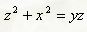 Написать в точке A(1;2;1)  уравнение касательной плоскости к поверхности, заданной уравнением: z<sup>2</sup> + x<sup>2</sup> = yz