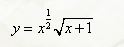 Построить график функции  y = x<sup>1/2</sup>√(x+1)