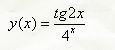 Вычислить производную   y'(x) <br /> y(x) = tg(2x)/4<sup>x</sup>
