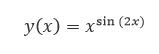 Вычислить производную  y'(x) <br /> y(x)=x<sup>sin⁡(2x)</sup>