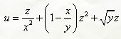 Найти производную функции u = z/x<sup>2</sup> + (1 - x/y)z<sup>2</sup> + √(yz) в точке A(1,1,0)  в направлении AB, где B (3,2,2)