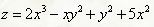 Исследовать функцию на экстремум <br /> z = 2x<sup>3</sup> - xy<sup>2</sup> + y<sup>2</sup> + 5x<sup>2</sup>