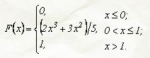 Случайная величина  X задана функцией распределения F(x). Найти плотность распределения вероятностей f(x), математическое ожидание M(X), дисперсию D(X), вероятность P(0 < X < 0,5).