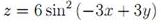 Коэффициент при x<sup>3 </sup> в разложении функции z = 6sin<sup>2</sup>(-3x + 3y) по формуле Тейлора в окрестности точки  (0;π/12) равен
