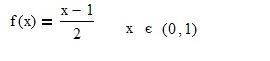Разложите заданную функцию f(x) = (x - 1)/2 на указанном интервале  x ∈ (0,1) в тригонометрический ряд: а) только по косинусам ; б) только по синусам