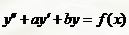 Найти общее решение уравнения y'' + ay' + by = f(x) , используя характеристическое уравнение и метод вариации произвольных постоянных a = 0, b = 0, f(x) = sin<sup>2</sup>(x)